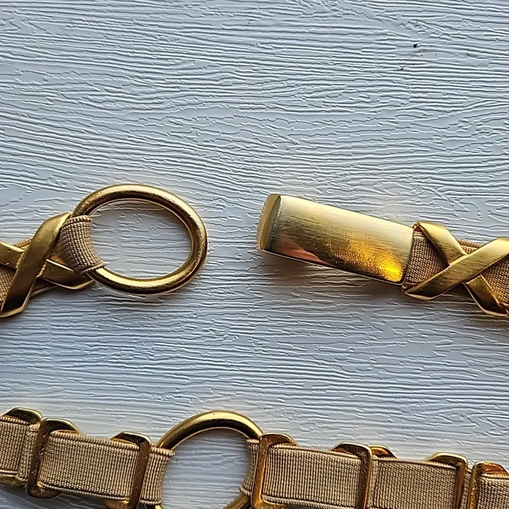 Vintage Gold X and O High Waist Belt
